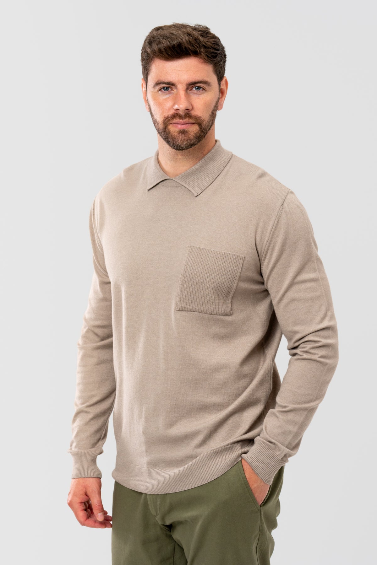 PULOVER SLIM FIT TWN  - Bej