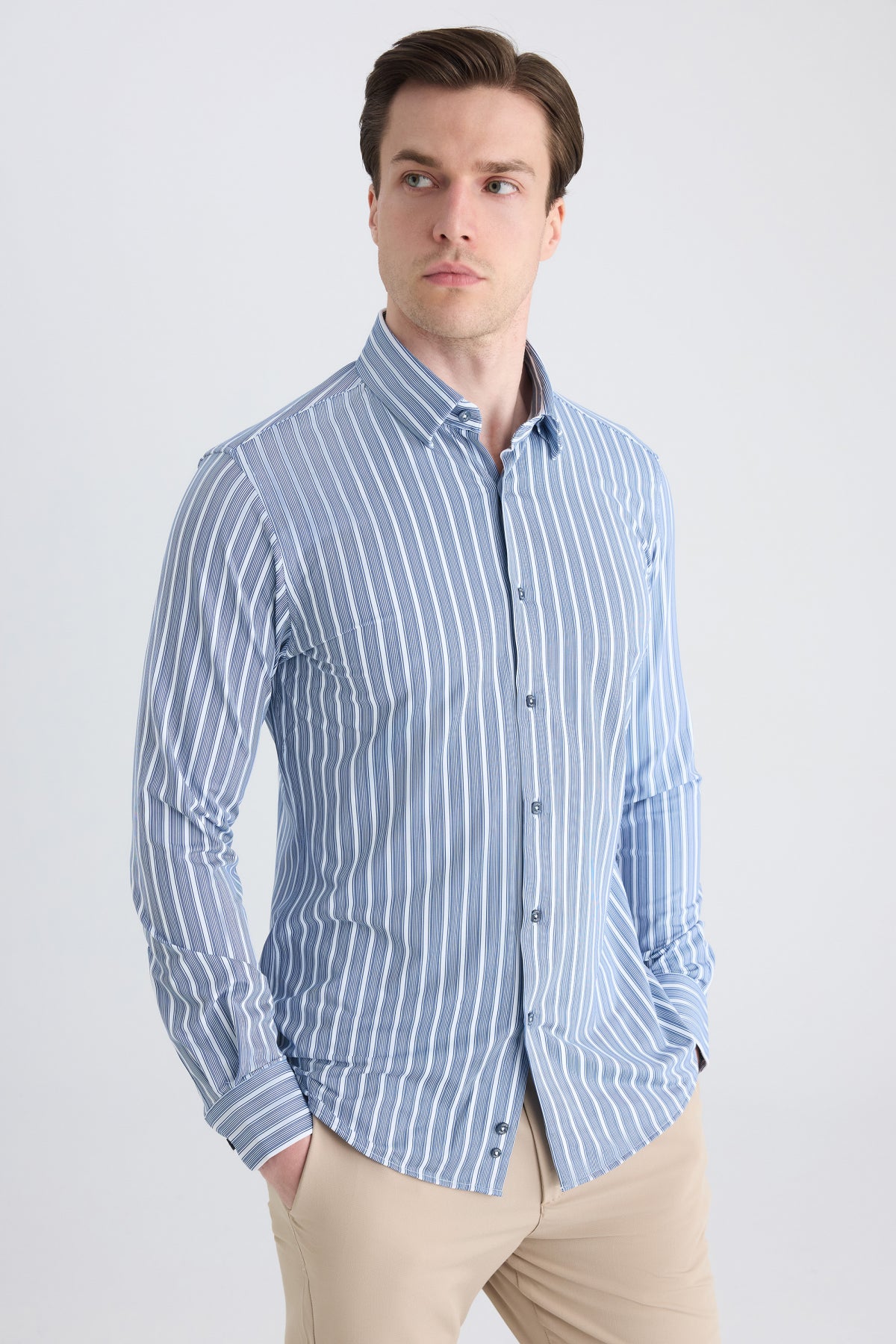CAMASA SLIM FIT TWN  - Bleumarin