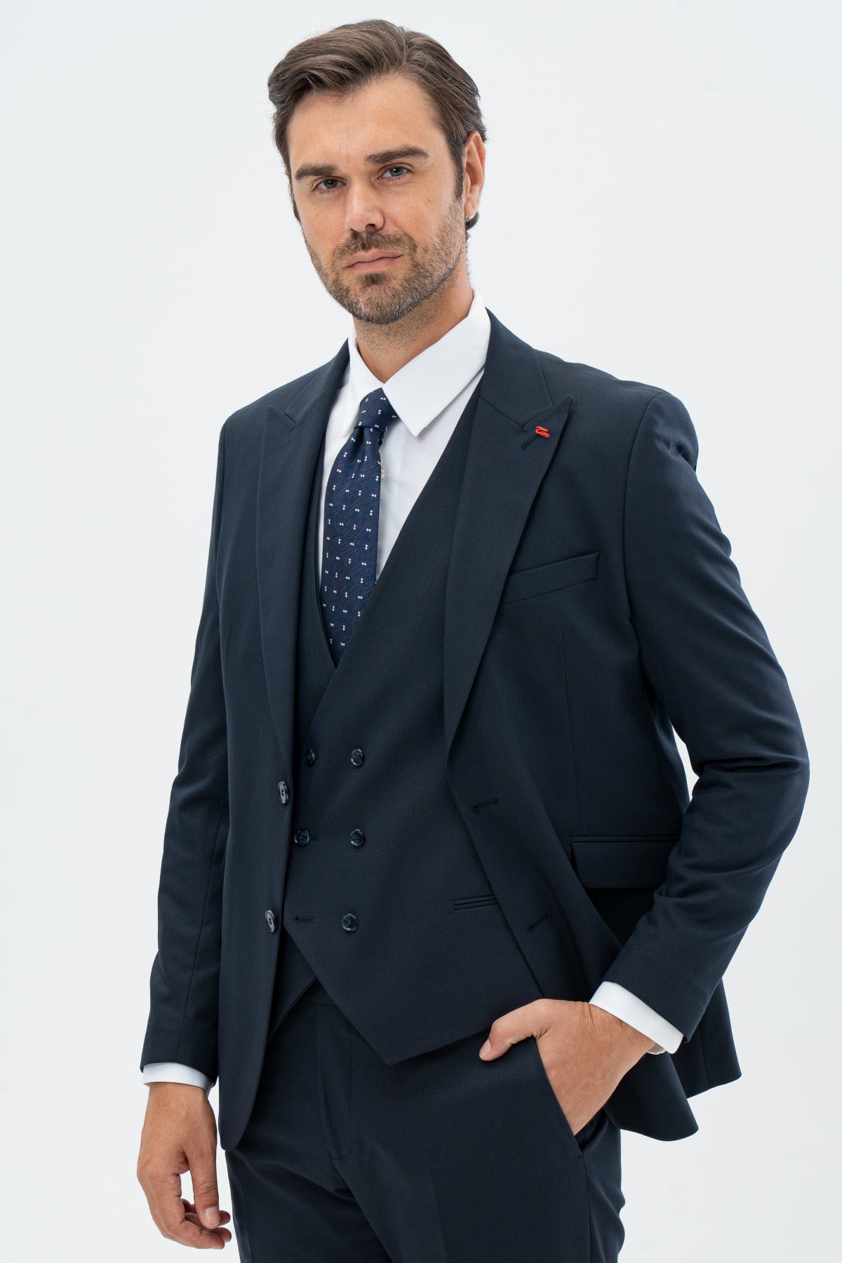 COSTUM CU VESTA SLIM FIT TWN  - Bleumarin