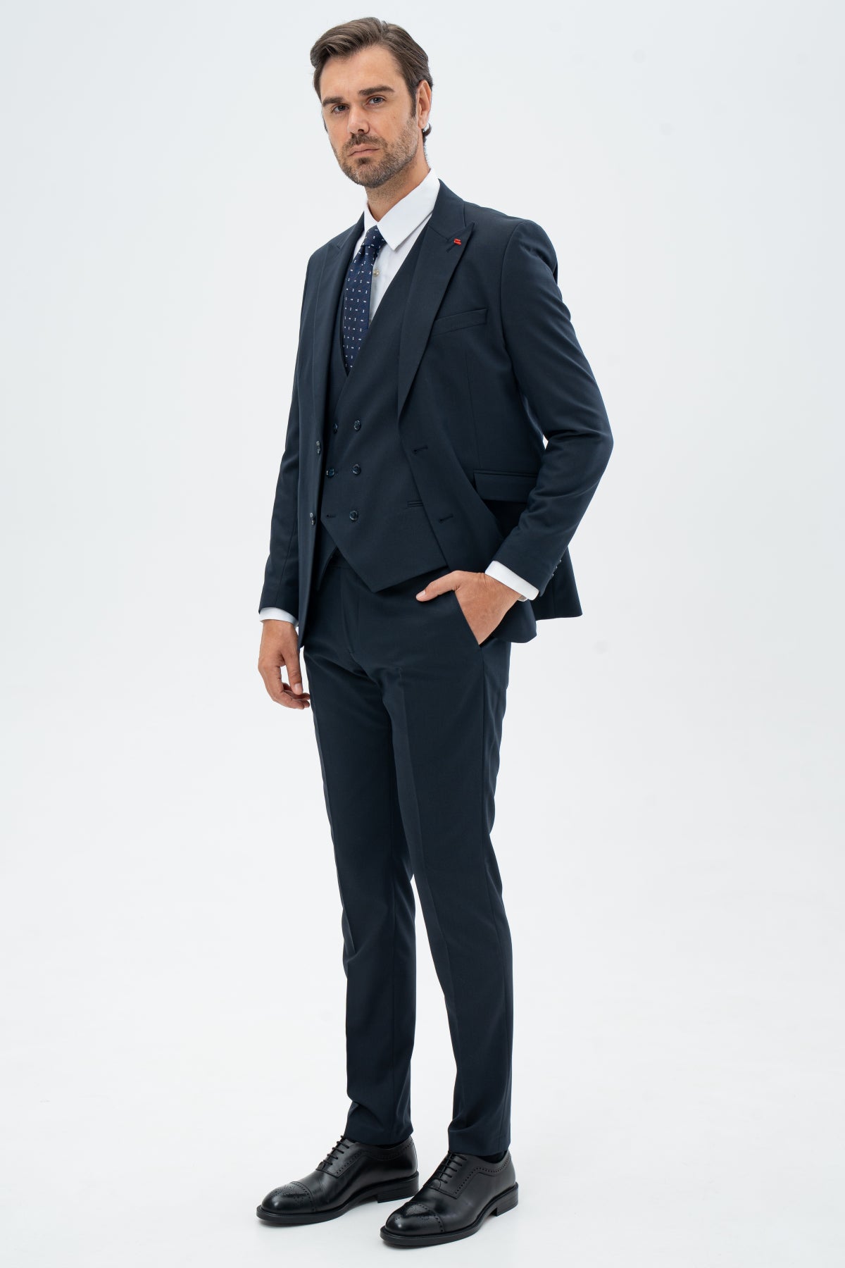 COSTUM CU VESTA SLIM FIT TWN  - Bleumarin