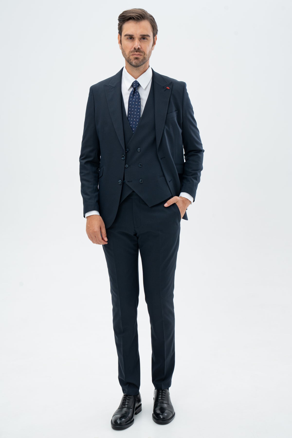 COSTUM CU VESTA SLIM FIT TWN  - Bleumarin