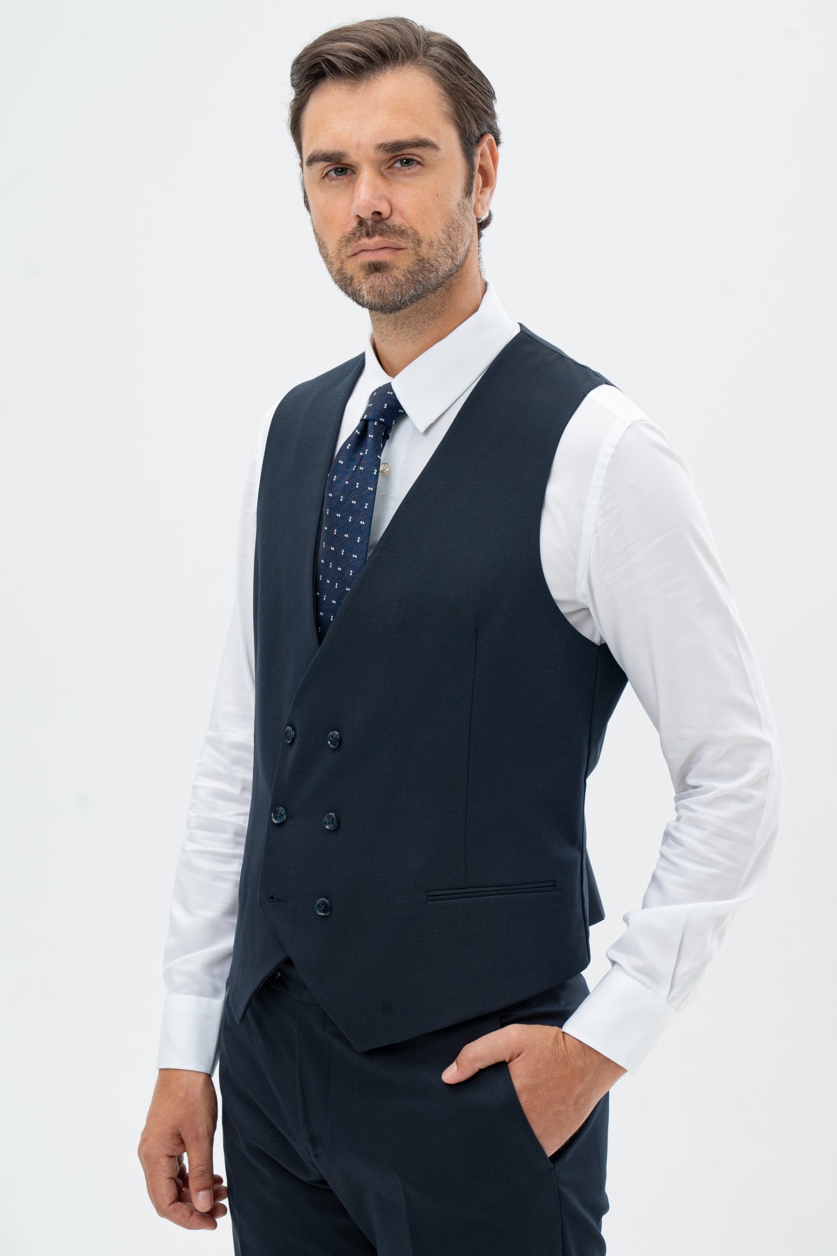 COSTUM CU VESTA SLIM FIT TWN  - Bleumarin