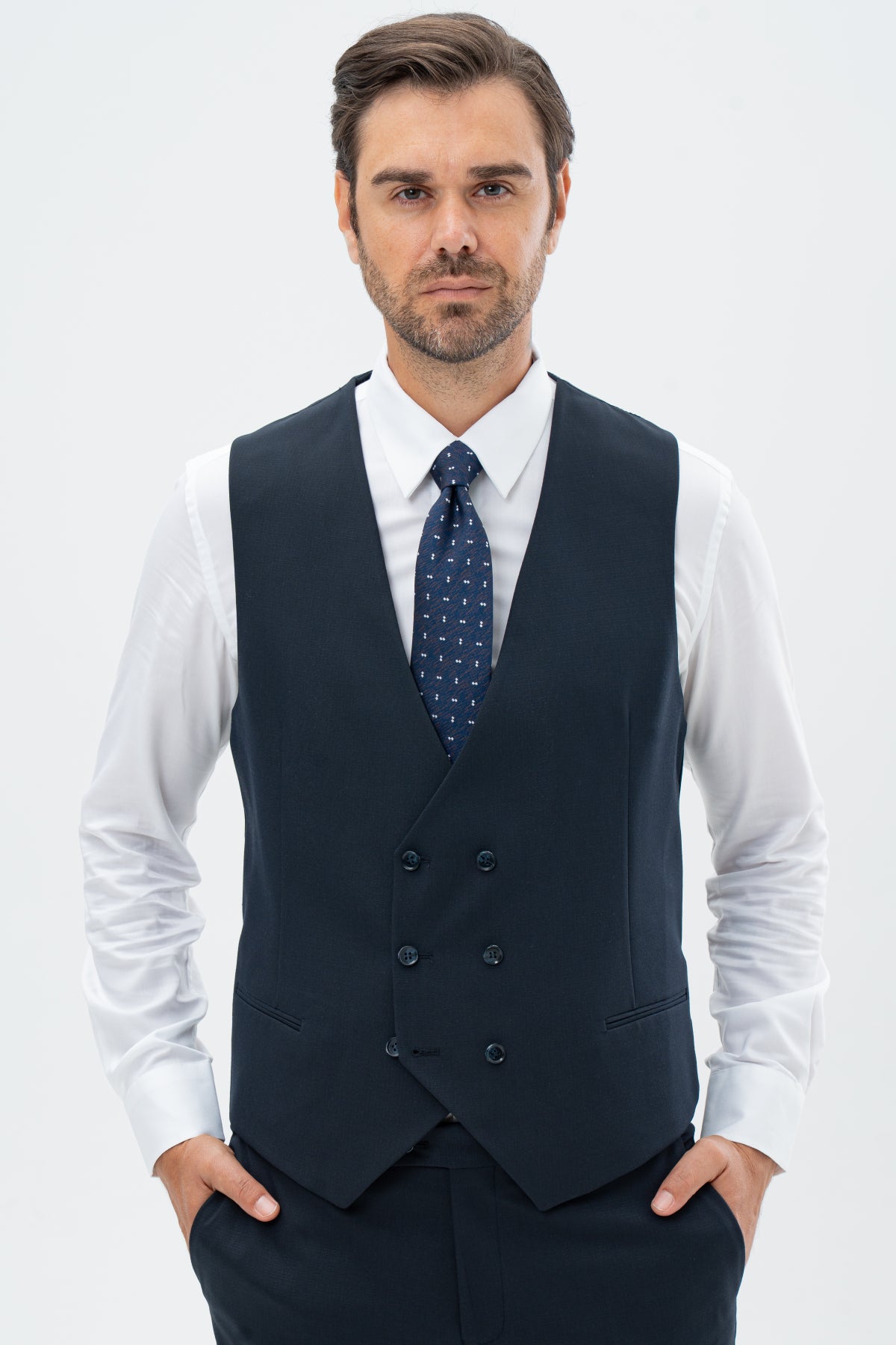 COSTUM CU VESTA SLIM FIT TWN  - Bleumarin