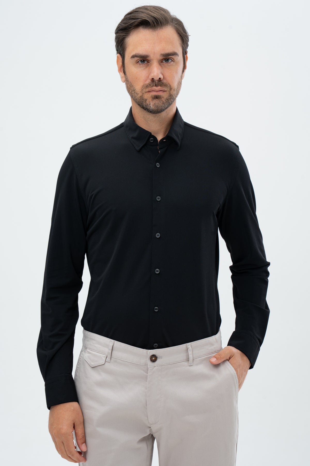 CAMASA SLIM FIT TWN  - Negru