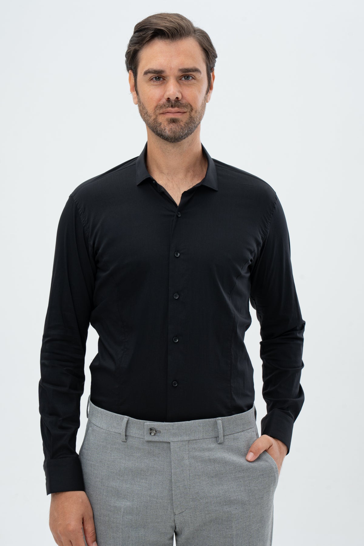 CAMASA SLIM FIT TWN  - Negru