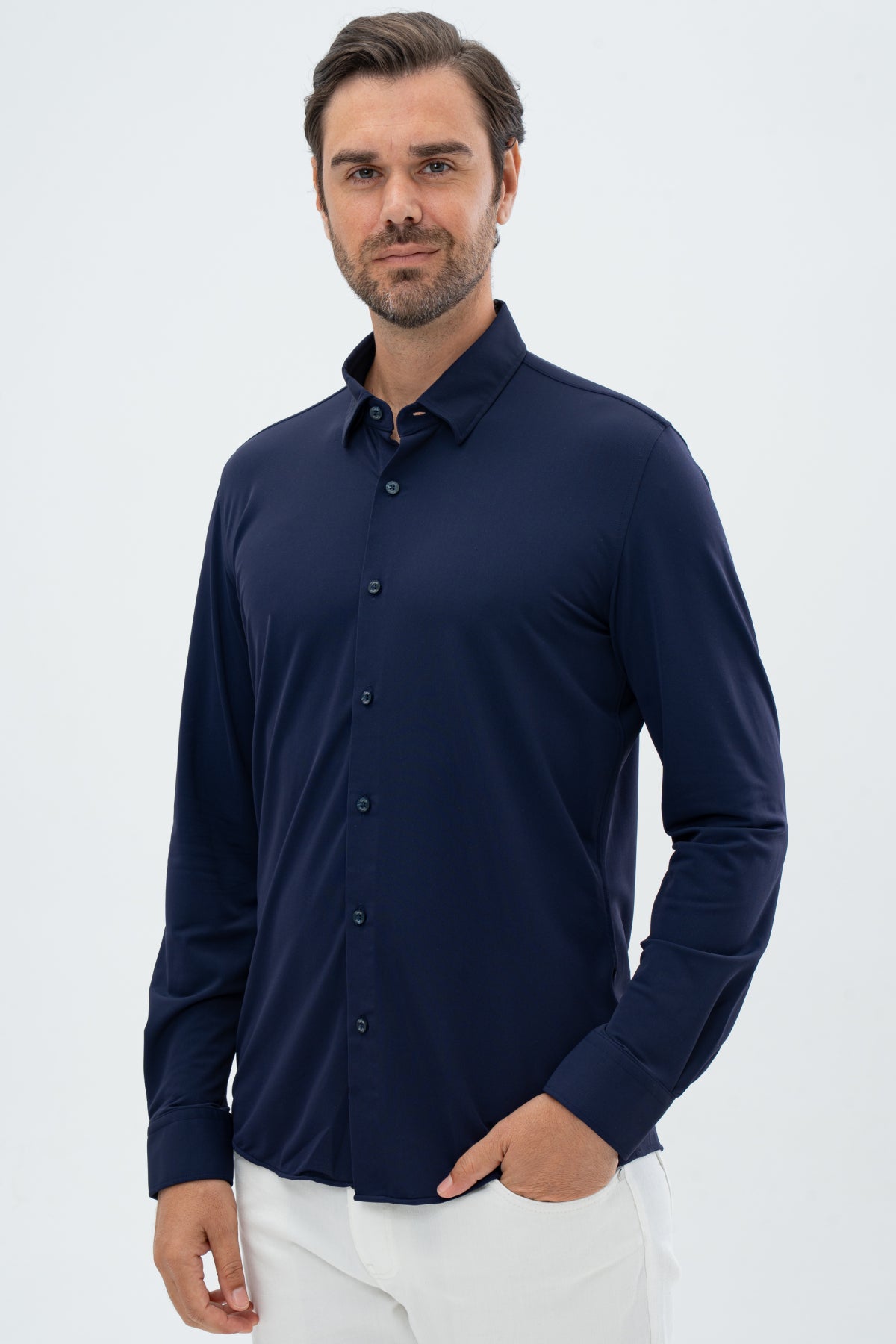 CAMASA SLIM FIT TWN  - Bleumarin