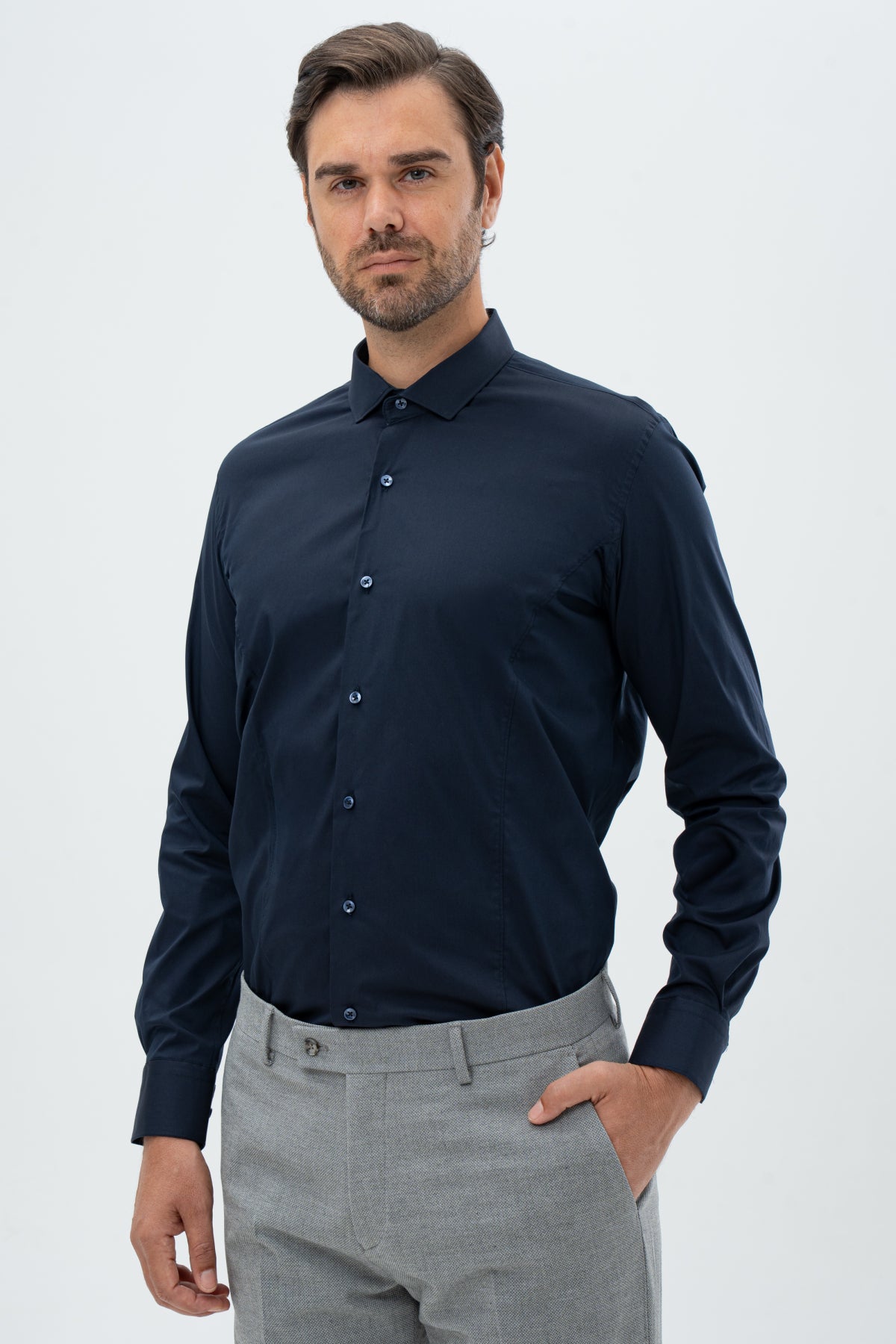 CAMASA SLIM FIT TWN  - Bleumarin