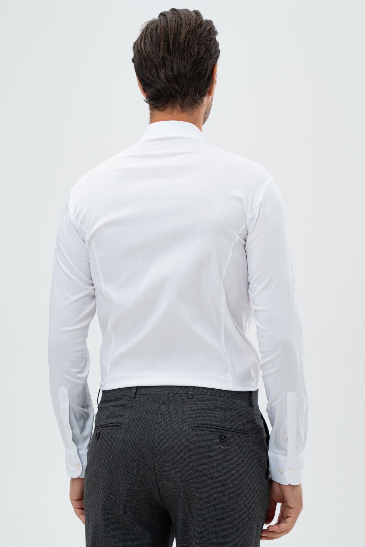 CAMASA SLIM FIT TWN  - Alb