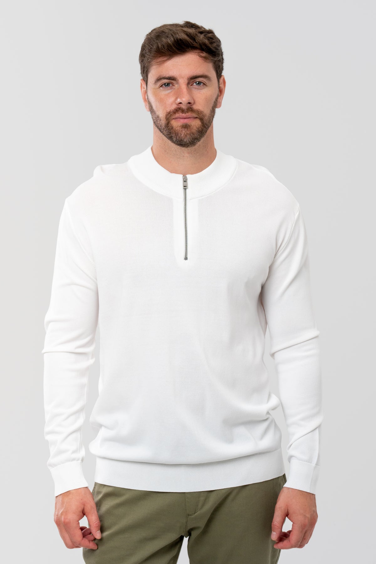 PULOVER SLIM FIT TWN  - Ecru