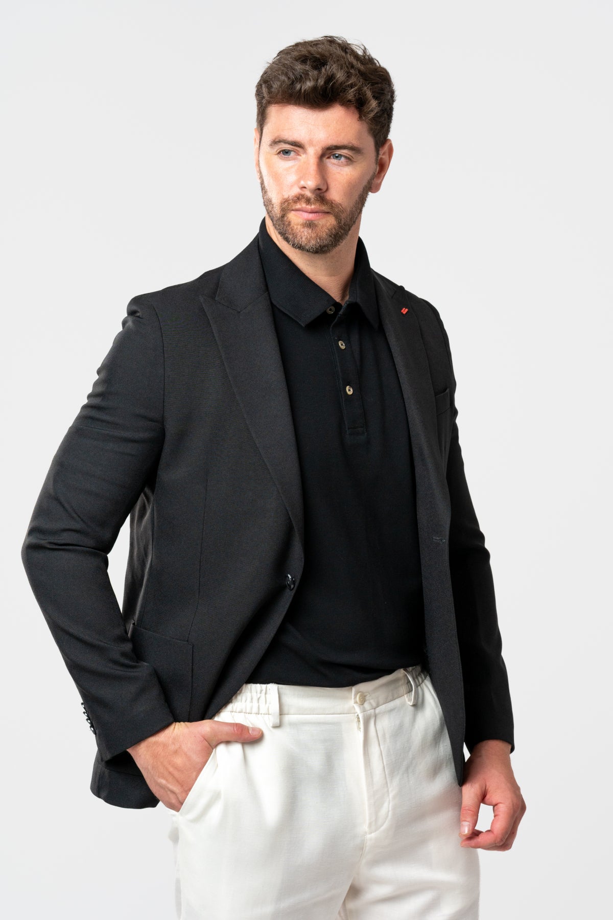 SACOU SLIM FIT TWN  - Negru