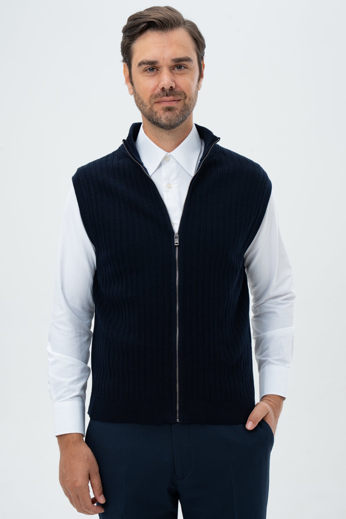 VESTA SLIM FIT TWN  - Bleumarin