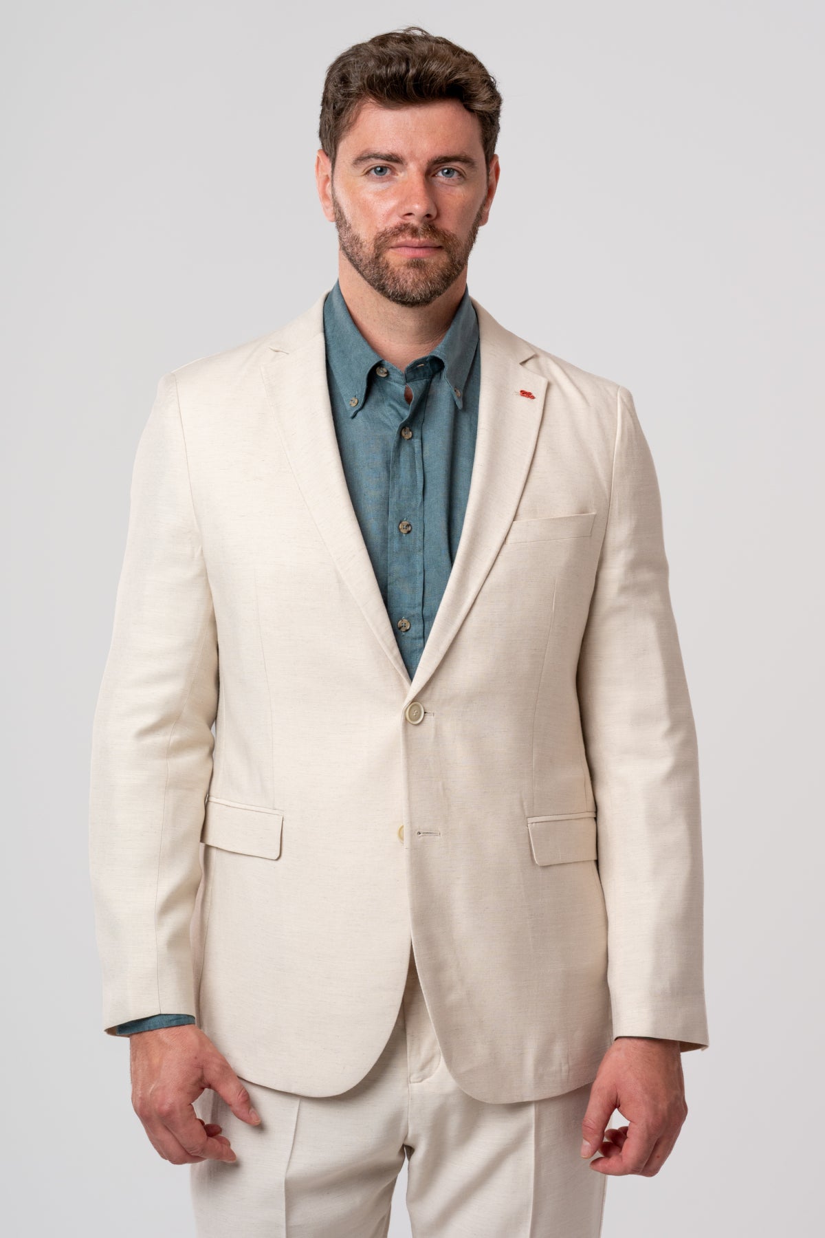 COSTUM SLIM FIT TWN  - Bej