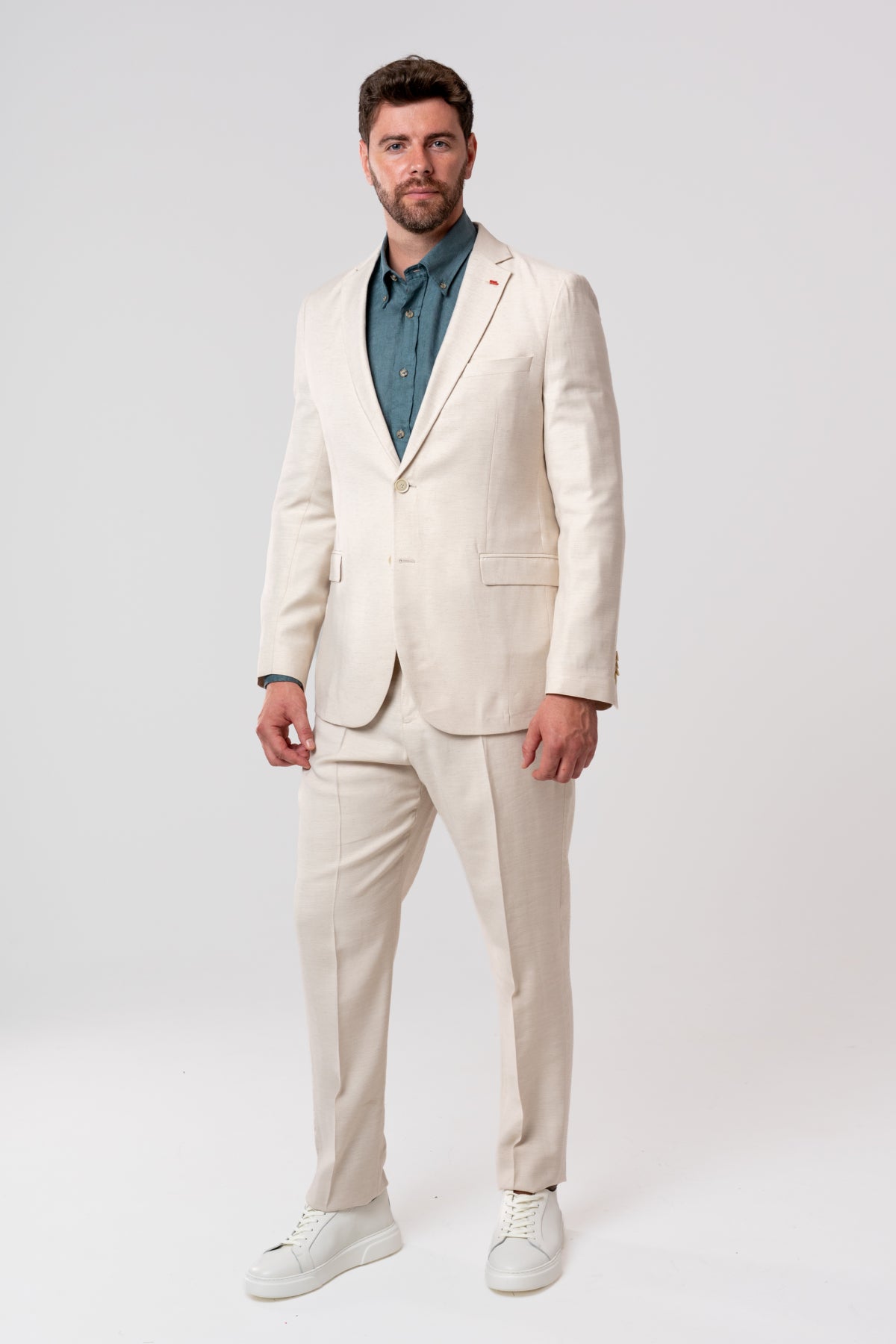 COSTUM SLIM FIT TWN  - Bej