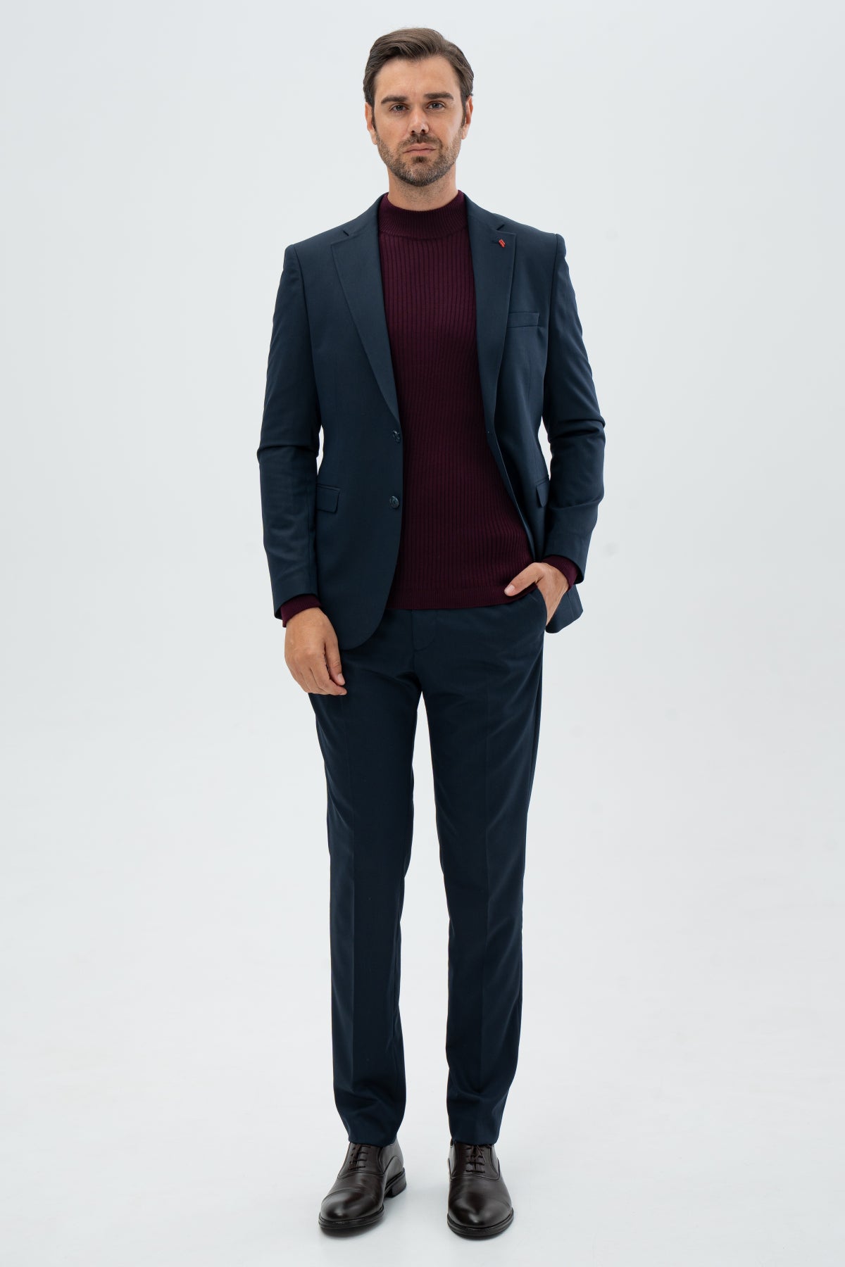 COSTUM SLIM FIT TWN  - Bleumarin