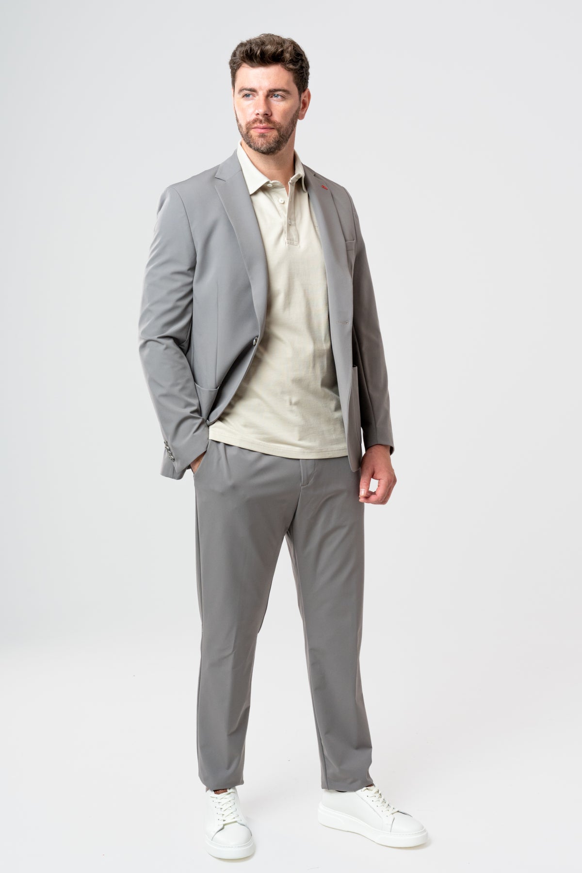 COSTUM SLIM FIT TWN  - Bej