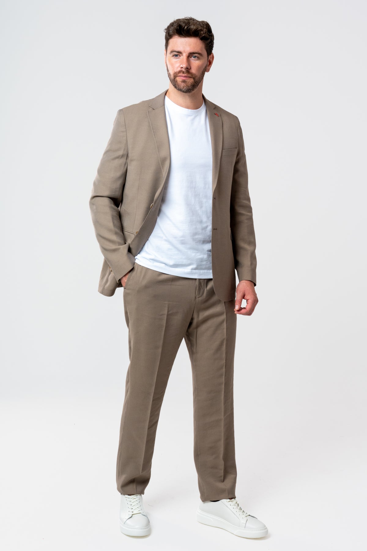 COSTUM SLIM FIT TWN  - Bej