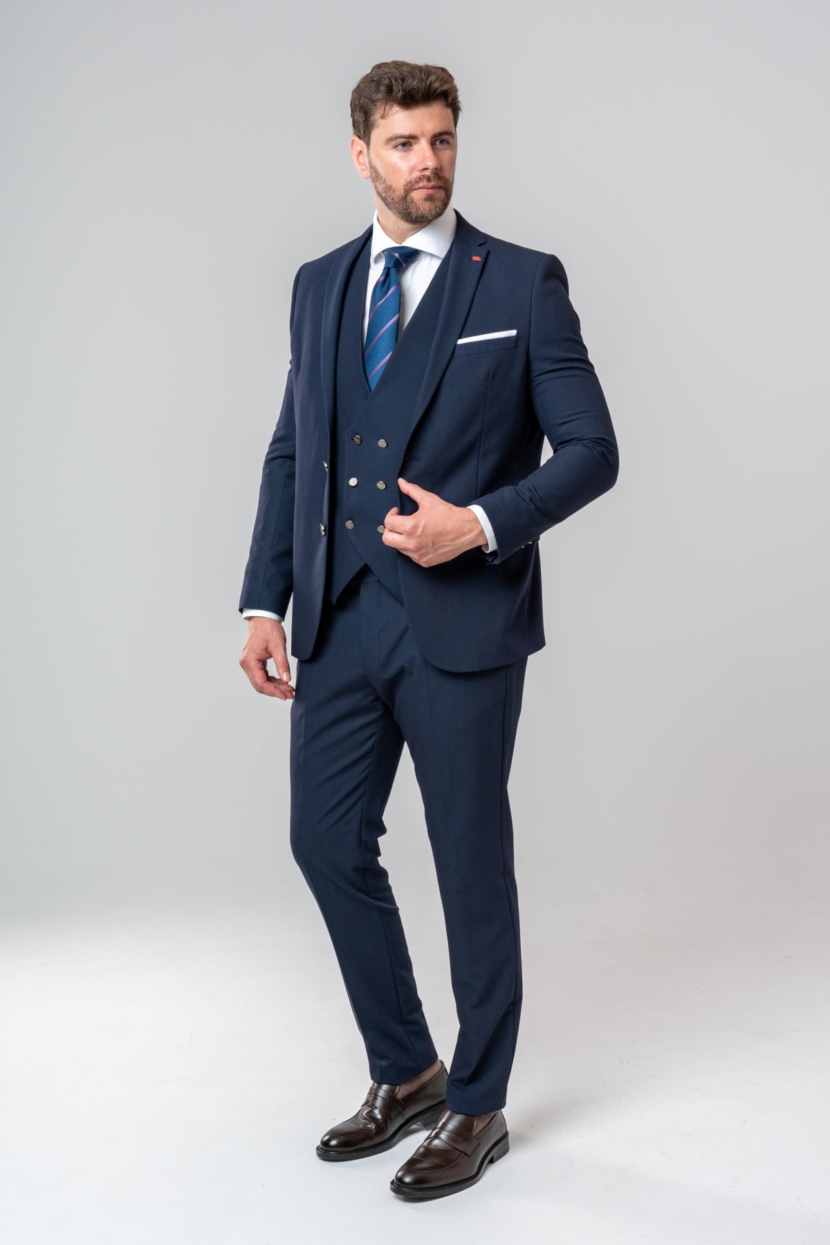 COSTUM CU VESTA SLIM FIT TWN  - Bleumarin