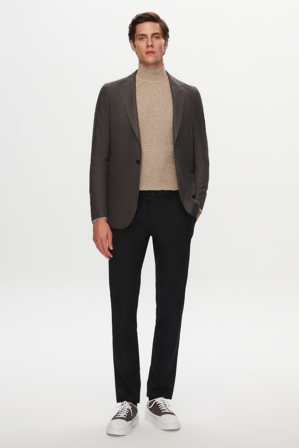 SACOU   SLIM FIT TWN  - Antracit