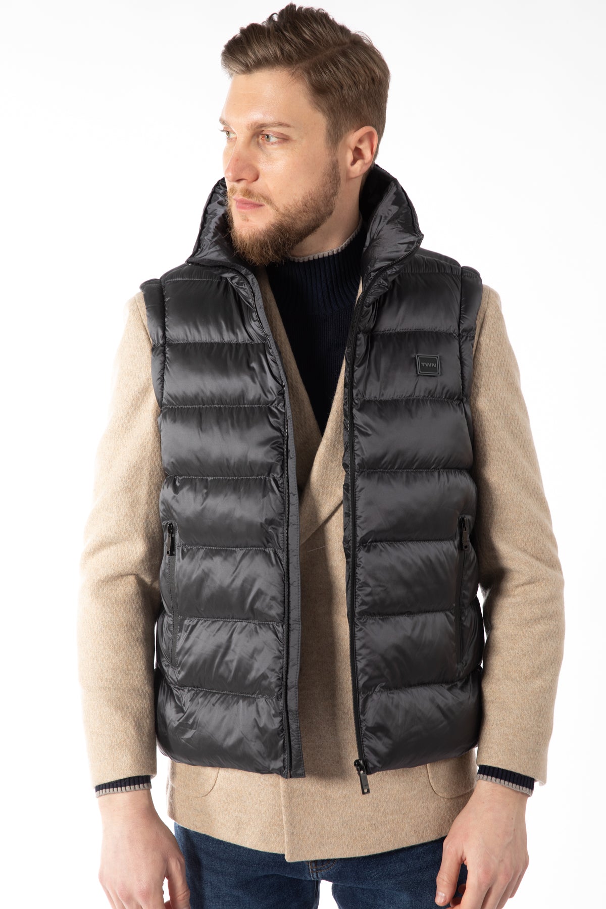 GEACA SLIM FIT TWN  - Antracit