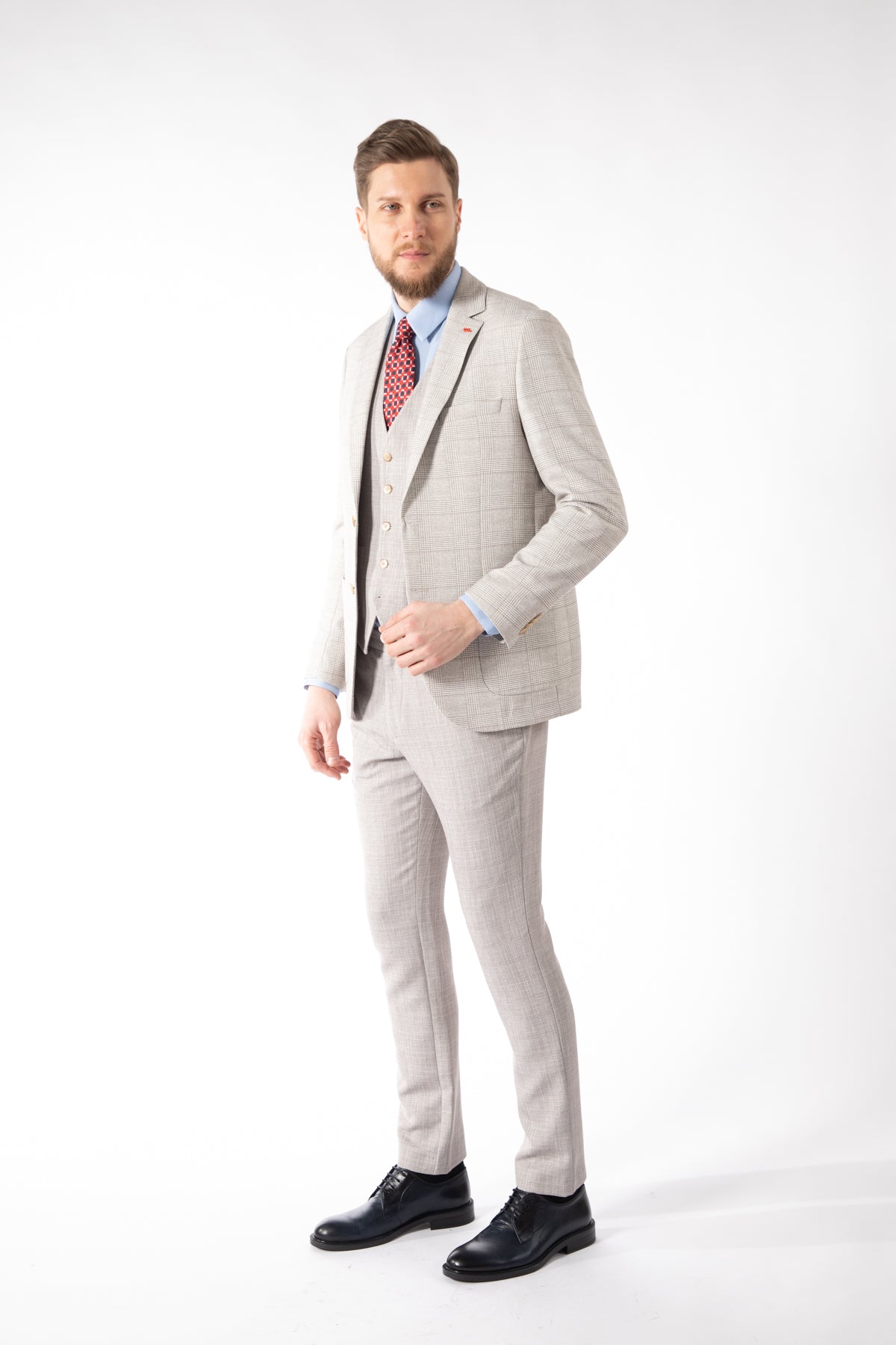 COSTUM SLIM FIT TWN  - Bej