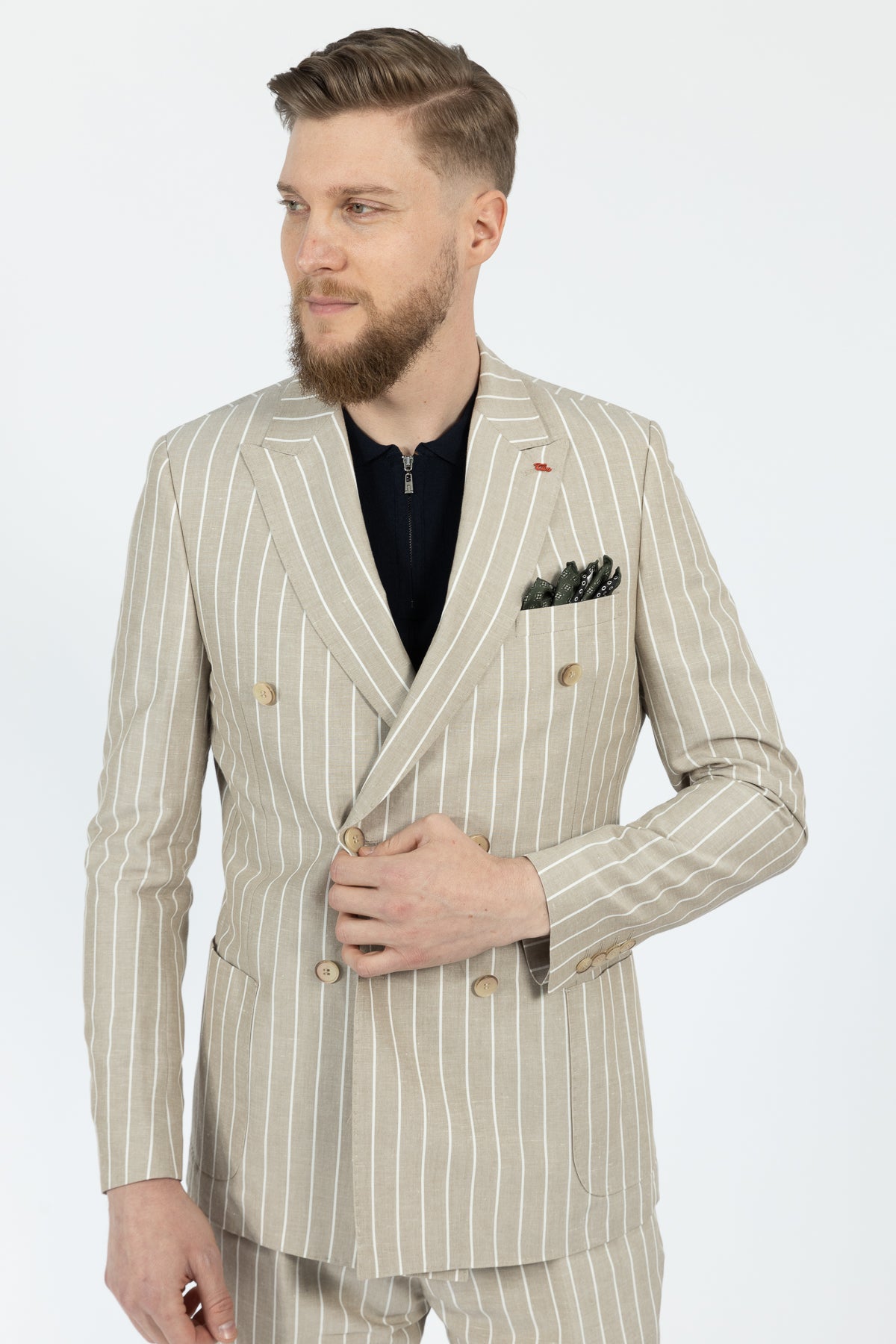 COSTUM SLIM FIT TWN  - Bej