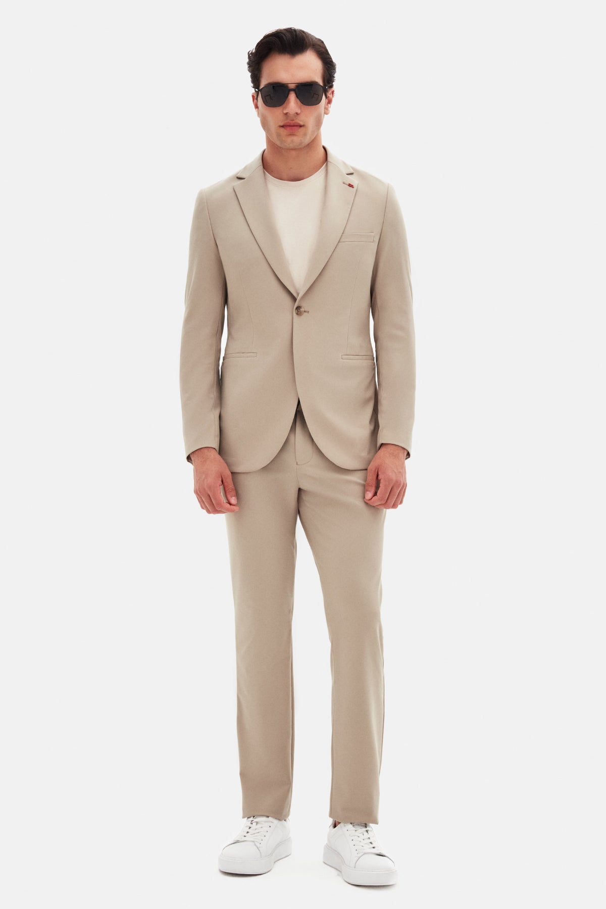COSTUM CASUAL SLIM FIT TWN  - Bej