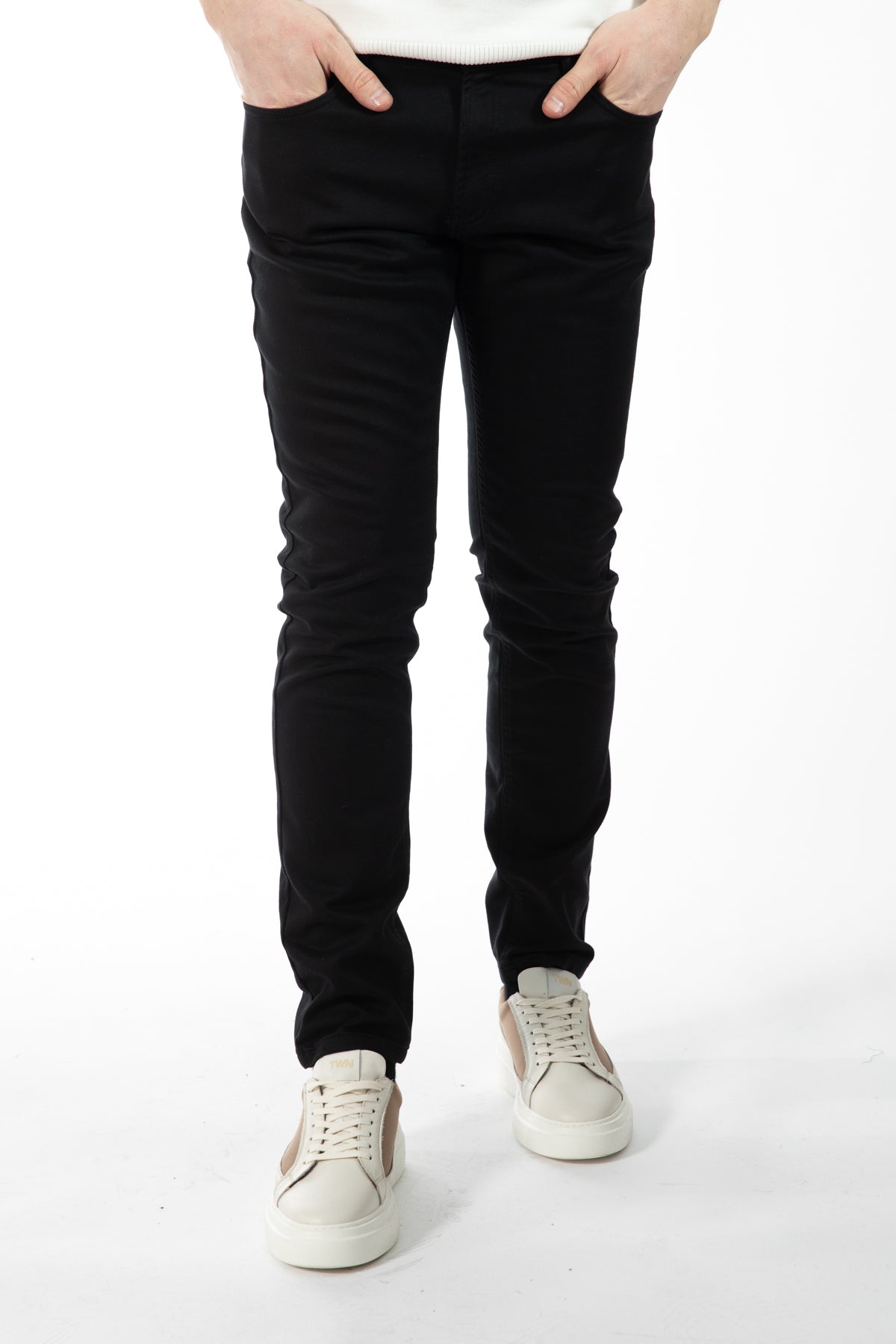 PANTALONI CHINO SLIM FIT TWN  - Negru