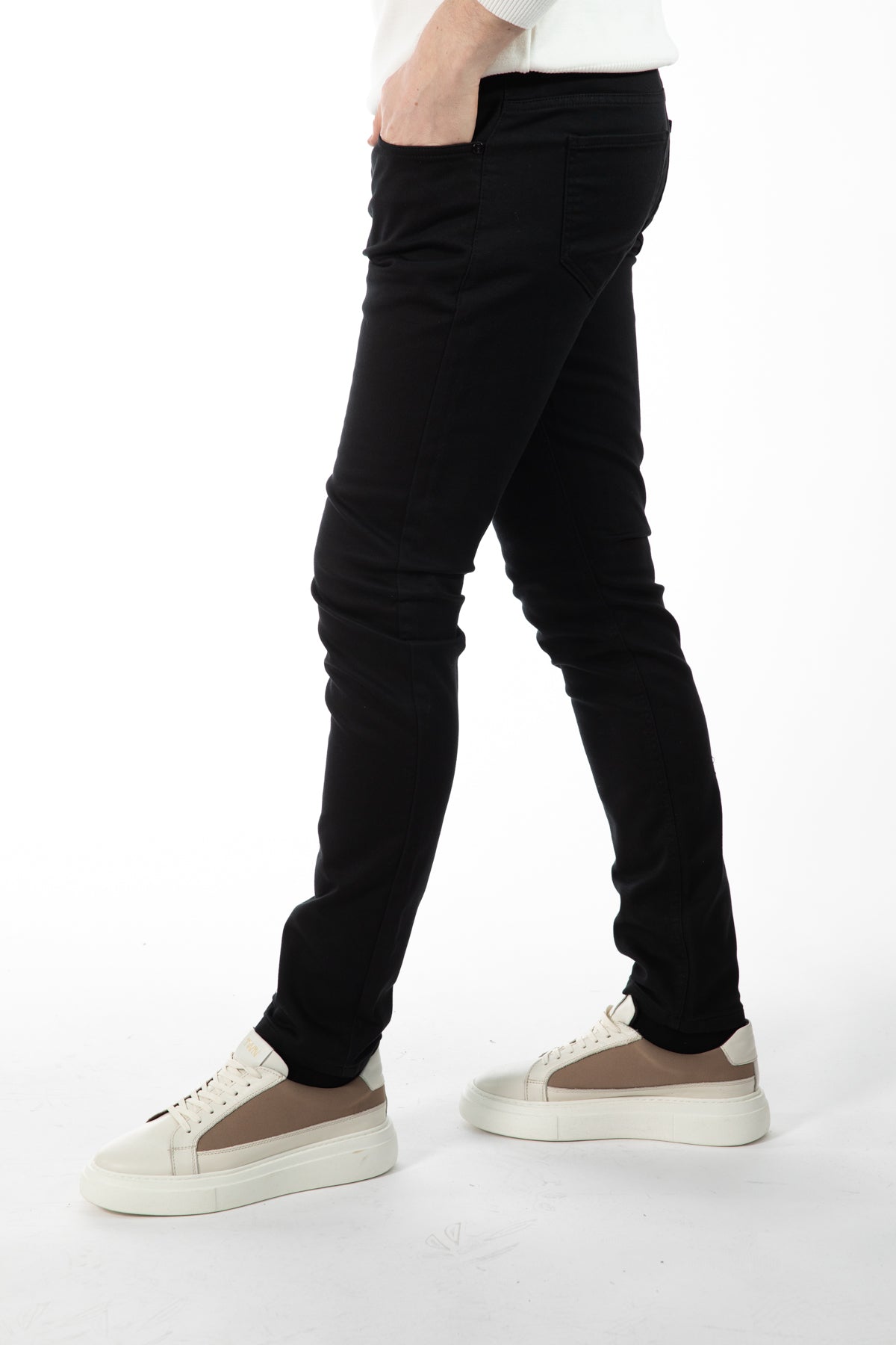 PANTALONI CHINO SLIM FIT TWN  - Negru