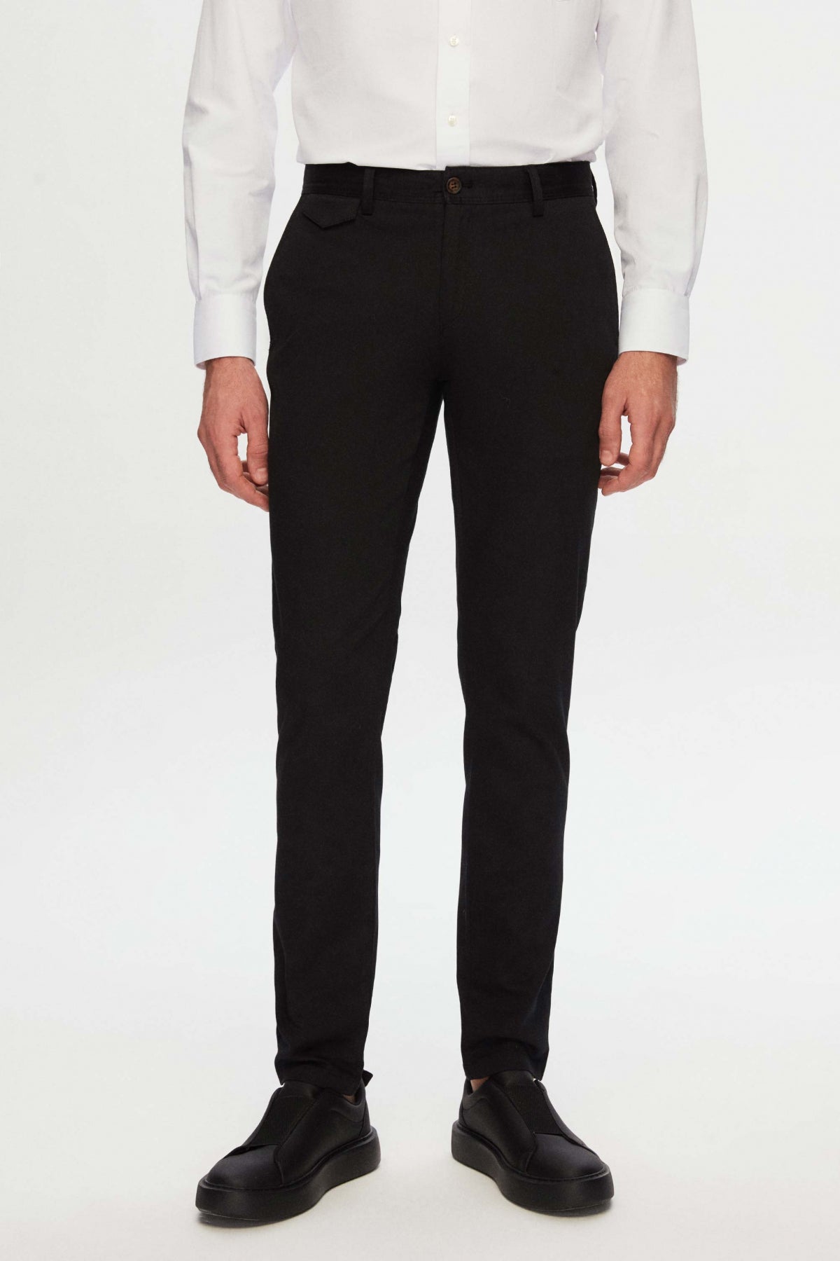 PANTALONI CHINO SLIM FIT TWN  - Negru