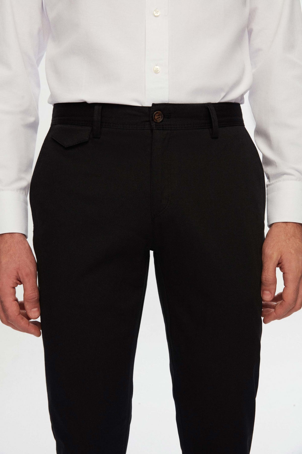PANTALONI CHINO SLIM FIT TWN  - Negru