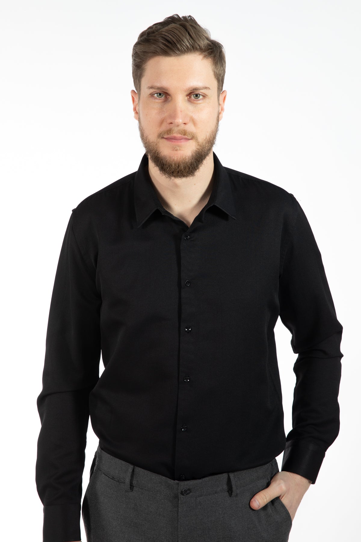 CAMASA SLIM FIT TWN  - Negru