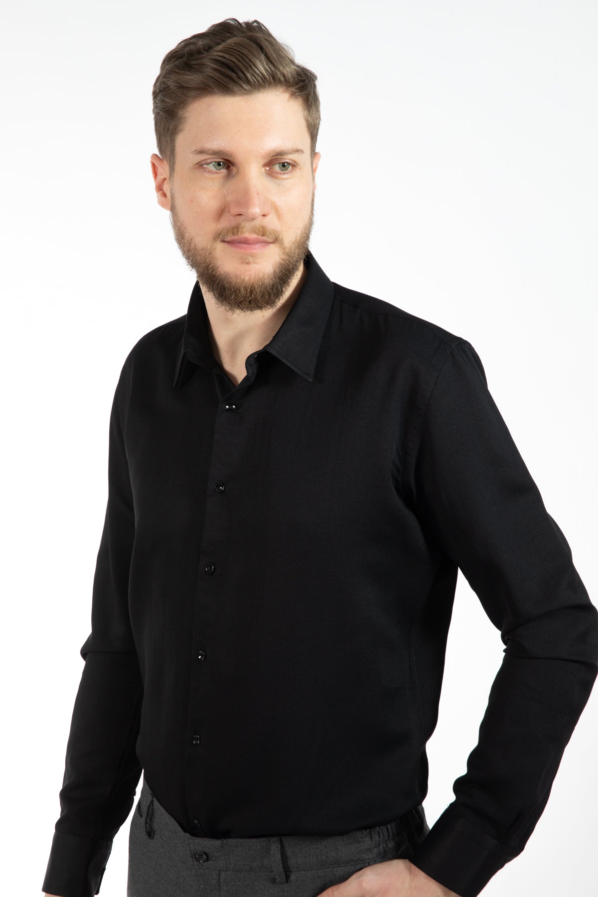 CAMASA SLIM FIT TWN  - Negru