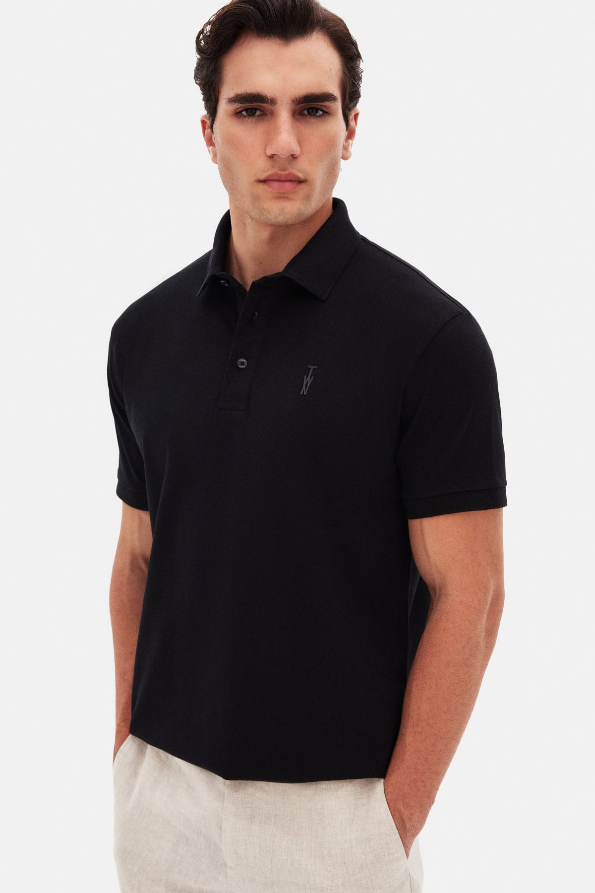 TRICOU SLIM FIT TWN  - Negru