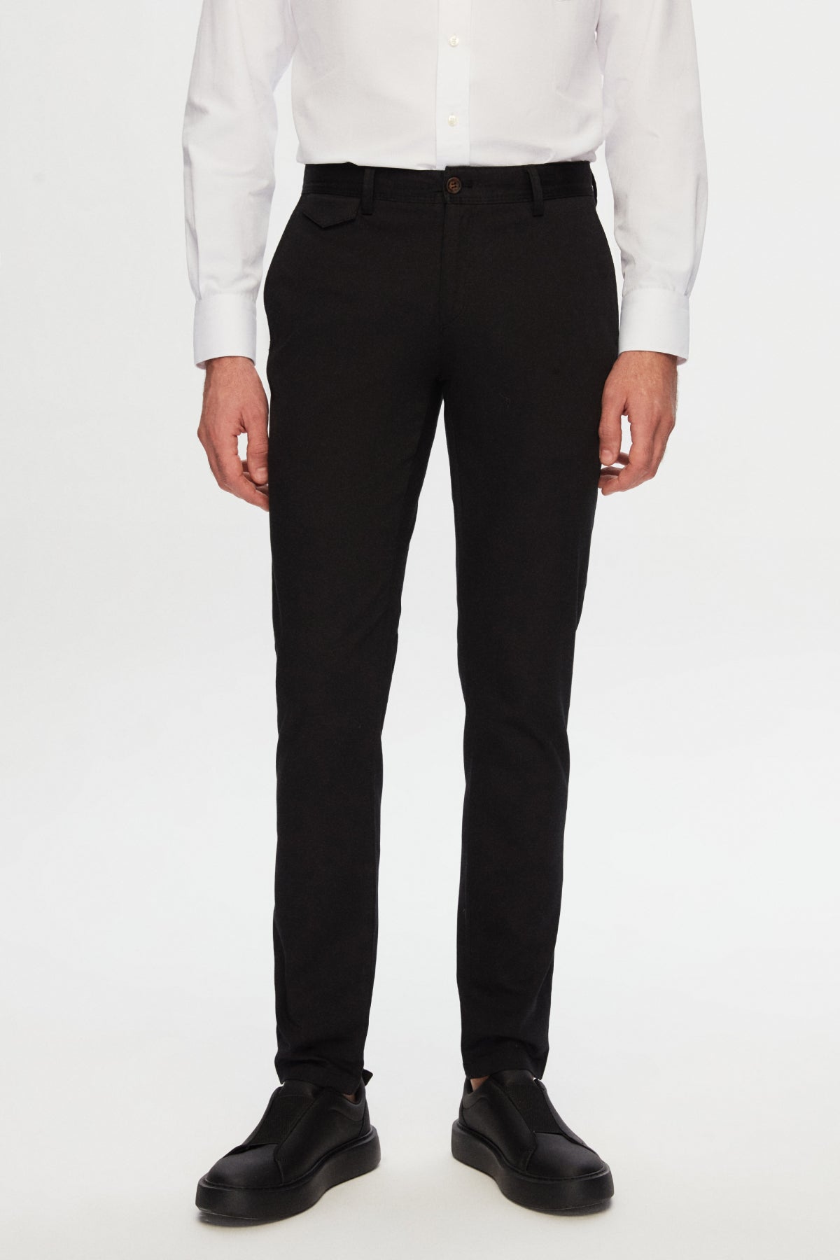 PANTALONI CHINO SLIM FIT TWN  - Negru
