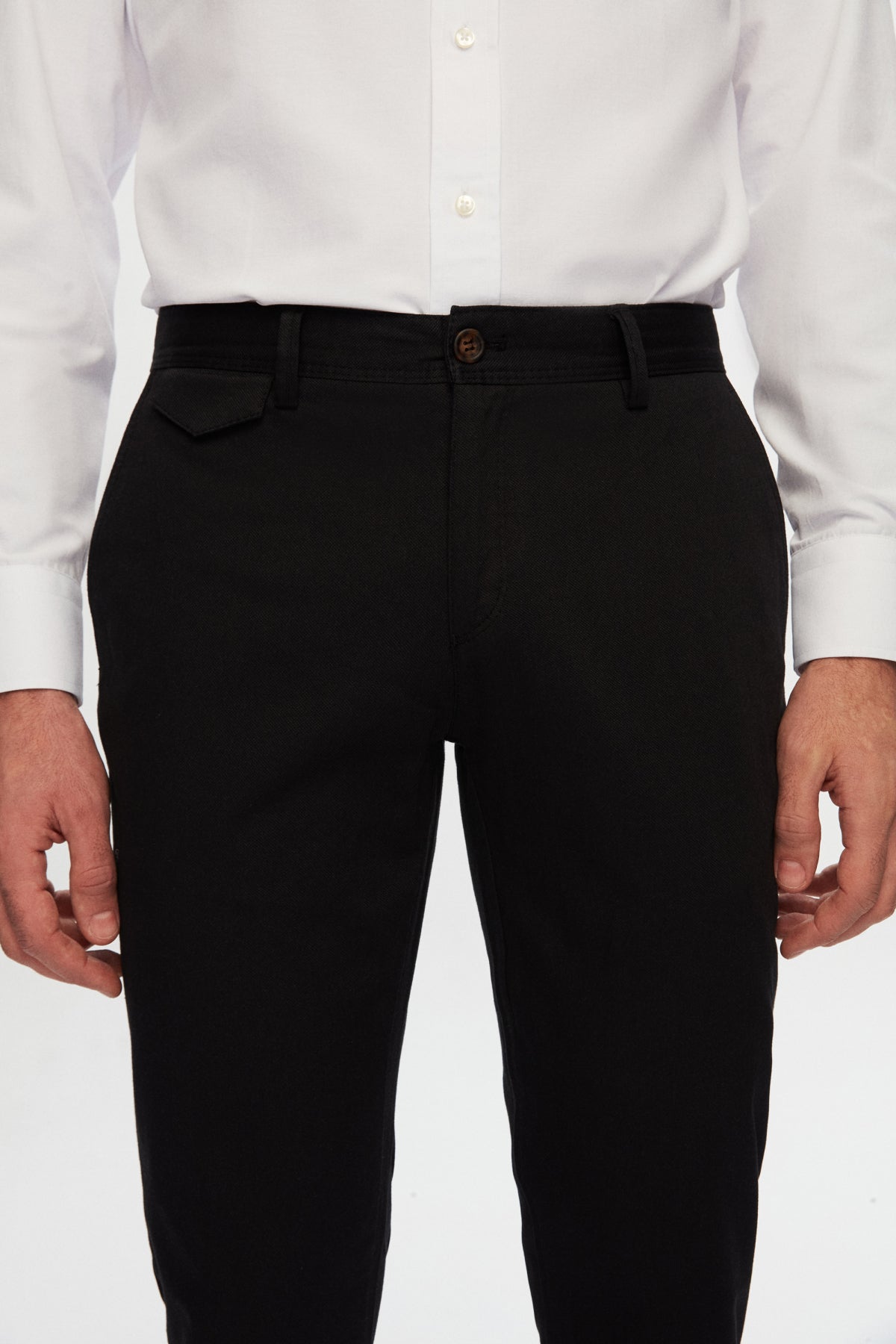 PANTALONI CHINO SLIM FIT TWN  - Negru