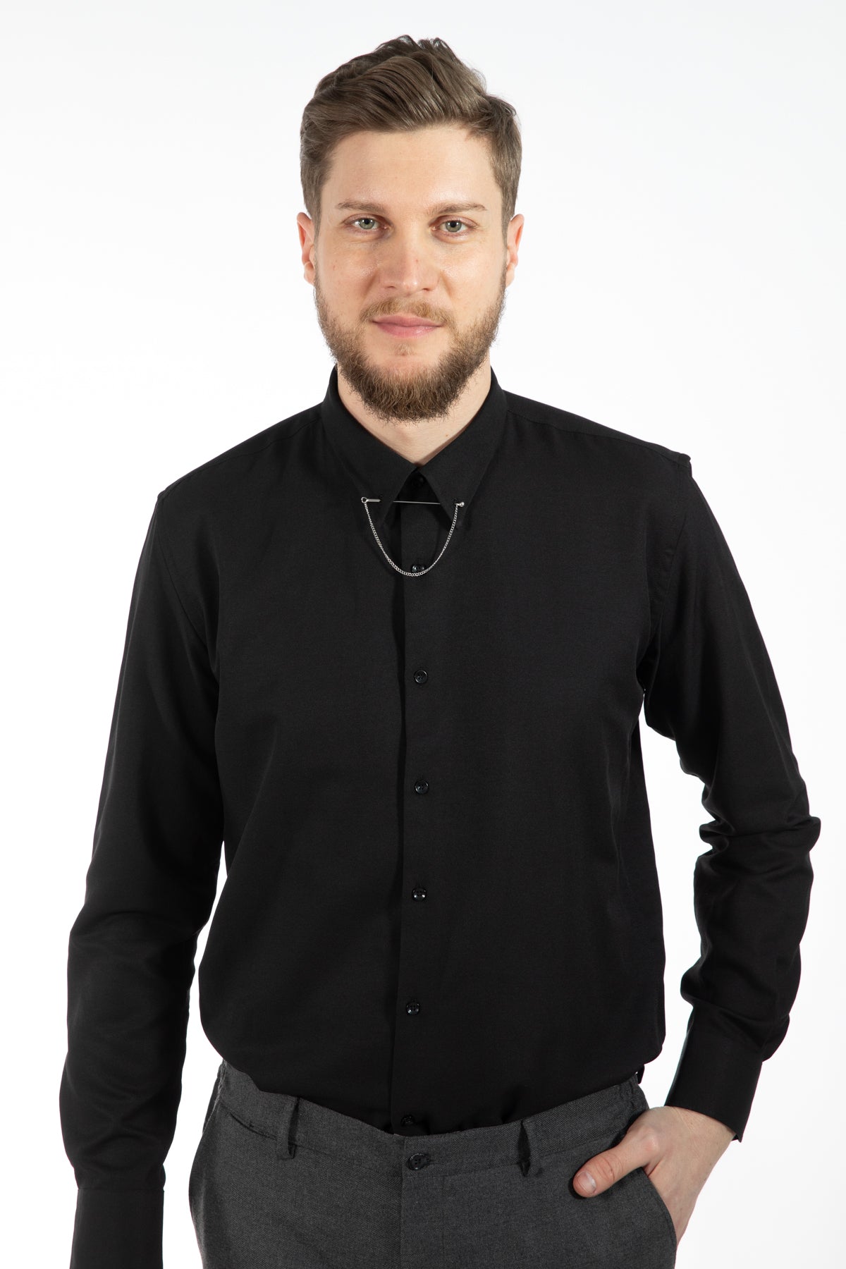 CAMASA SLIM FIT TWN  - Negru