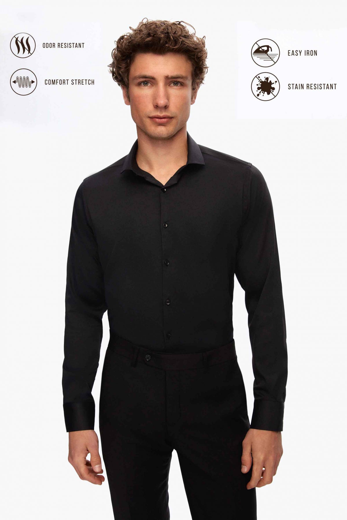 CAMASA SLIM FIT TWN  - Negru