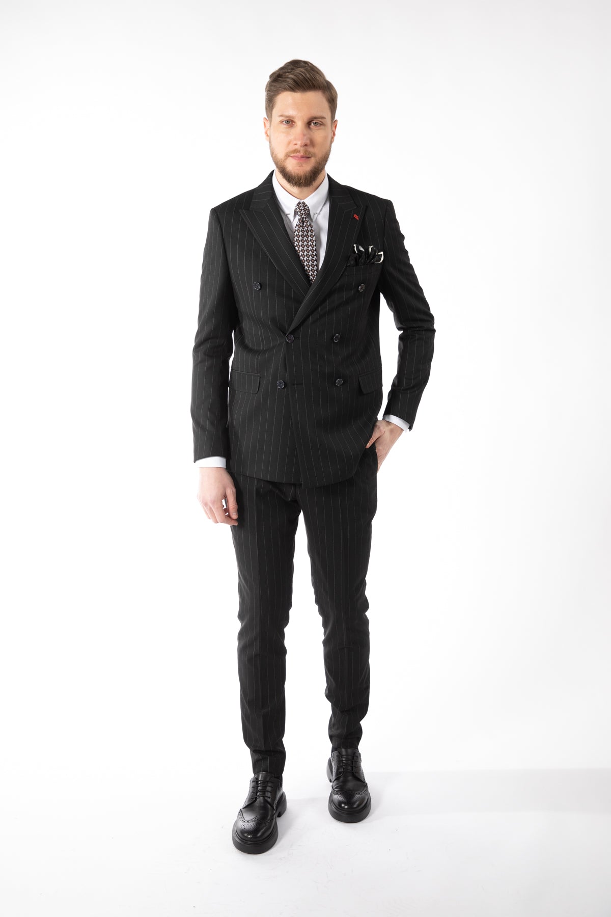 COSTUM SLIM FIT TWN  - Negru