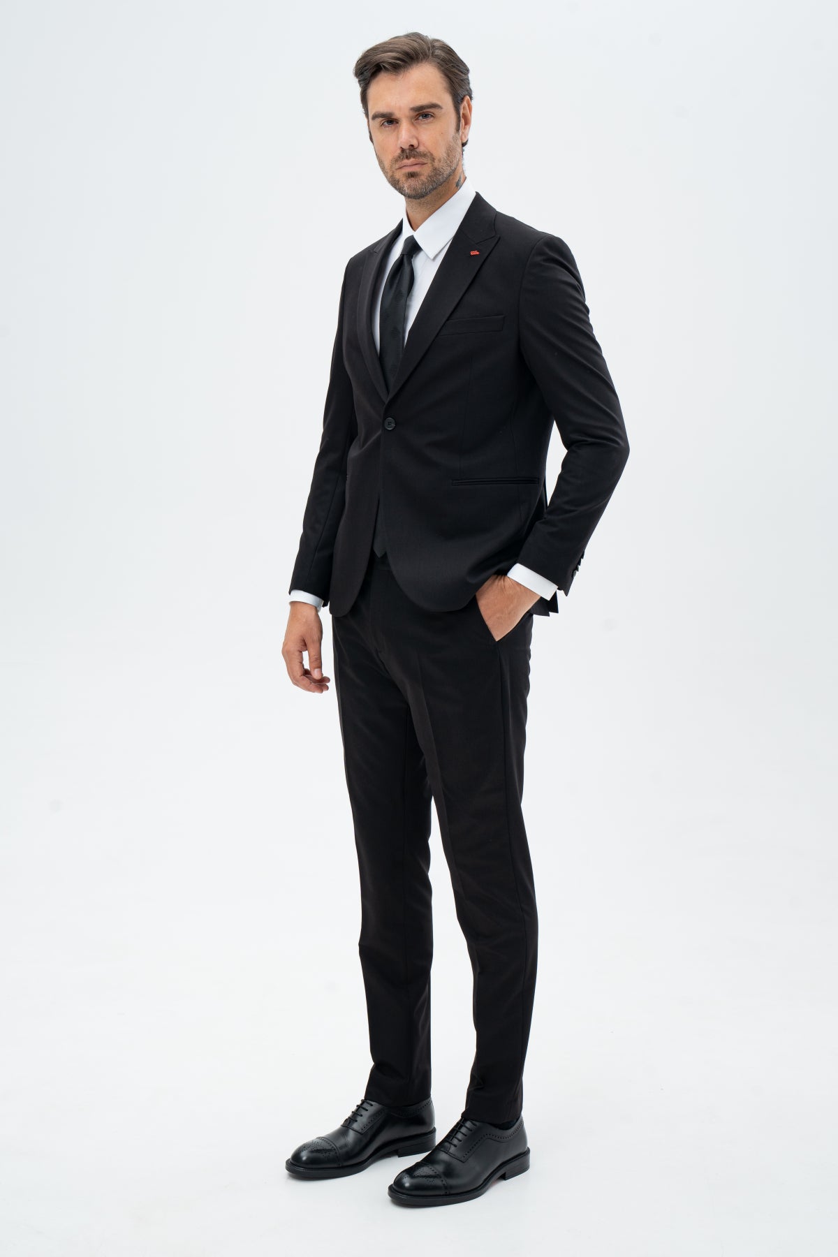 COSTUM SLIM FIT TWN  - Negru