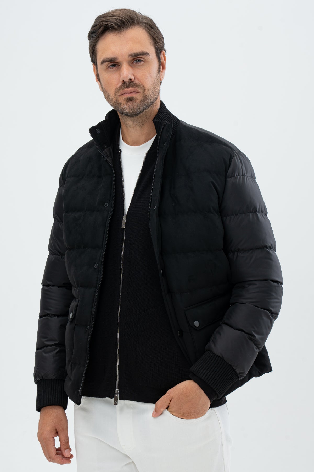 GEACA SLIM FIT TWN  - Negru