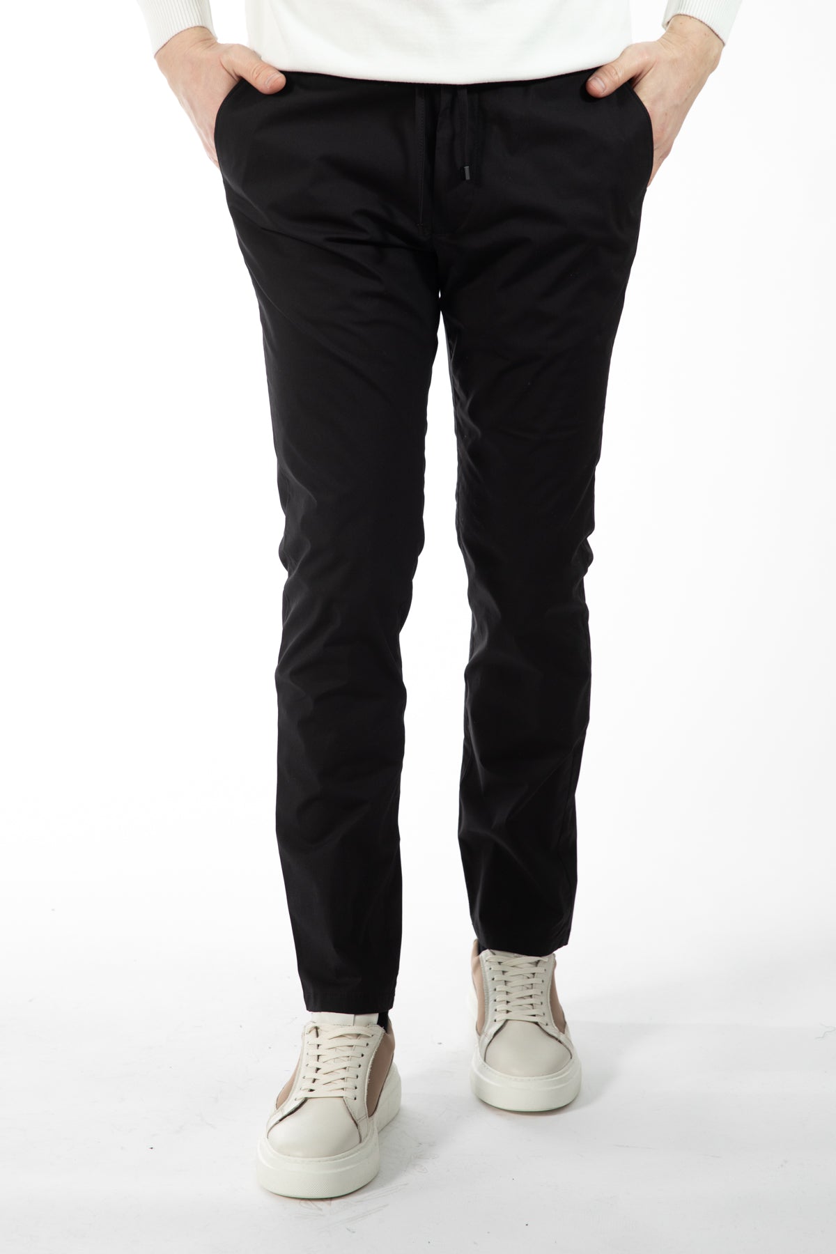PANTALONI CASUAL SLIM FIT TWN  - Negru