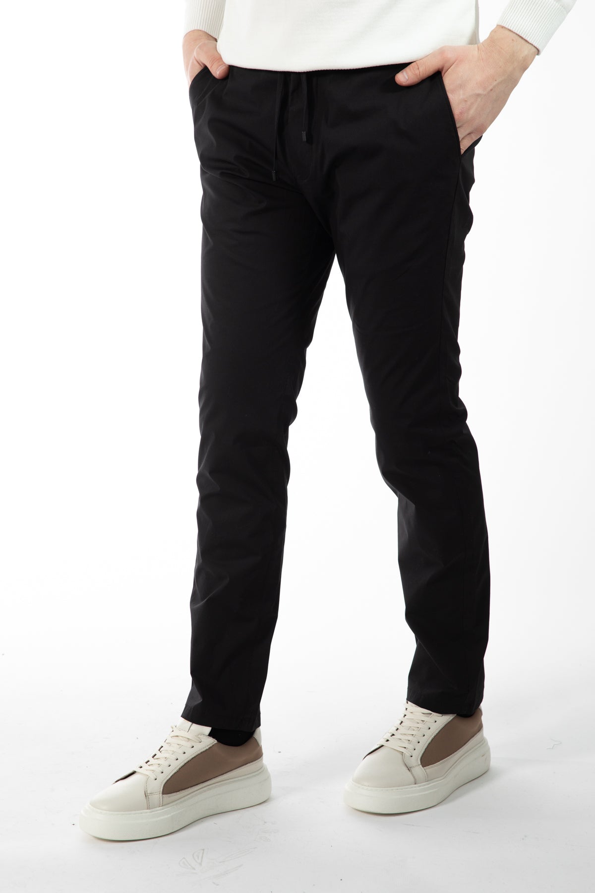 PANTALONI CASUAL SLIM FIT TWN  - Negru