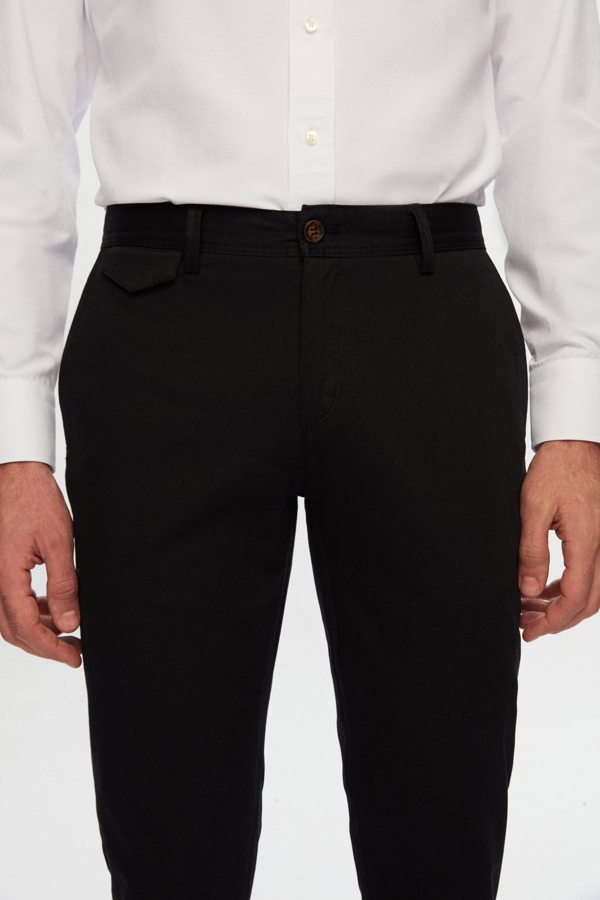 PANTALONI CHINO SLIM FIT TWN  - Negru