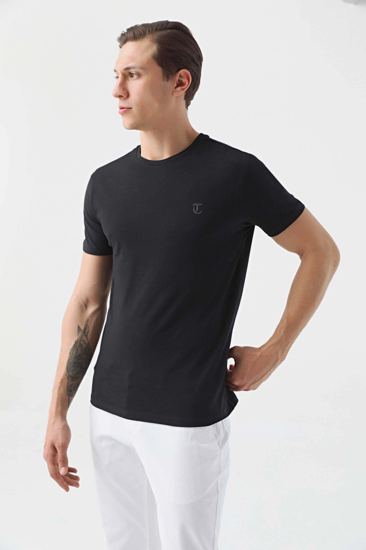TRICOU SLIM FIT TWN  - Negru