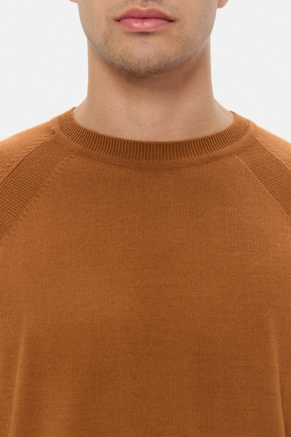 PULOVER SLIM FIT TWN  - Camel