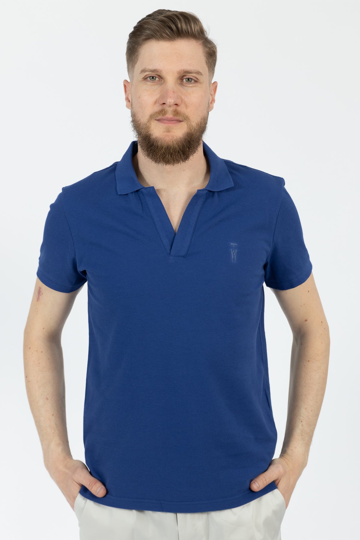 TRICOU SLIM FIT TWN  - Albastru Cobalt