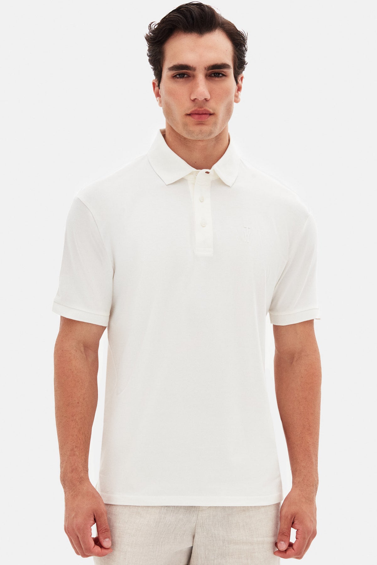 TRICOU SLIM FIT TWN  - Ecru