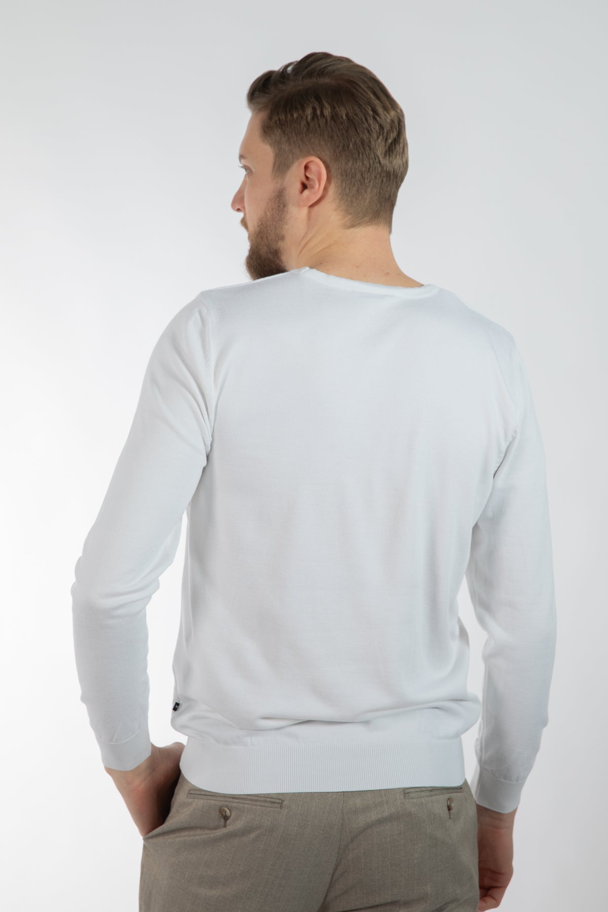 PULOVER SLIM FIT TWN  - Ecru