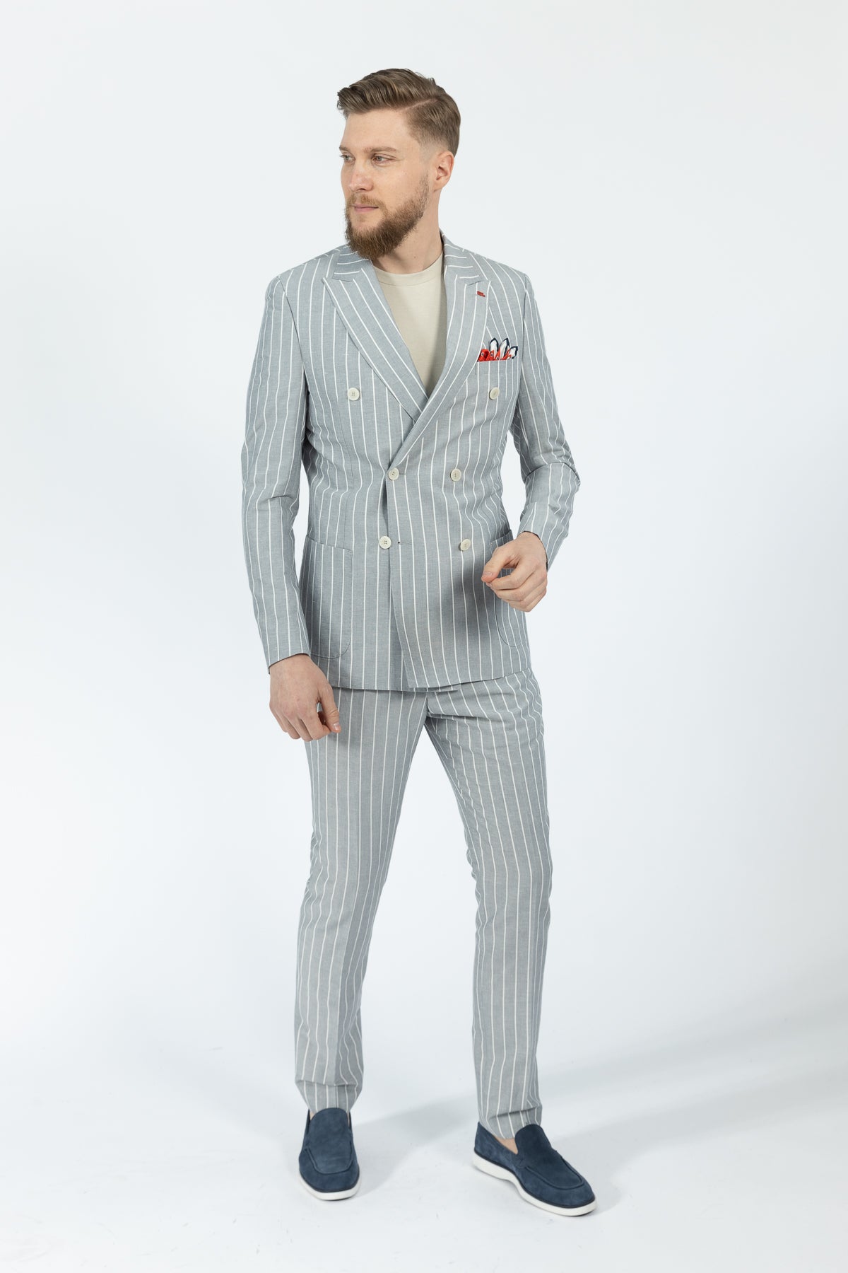 COSTUM SLIM FIT TWN  - Gri