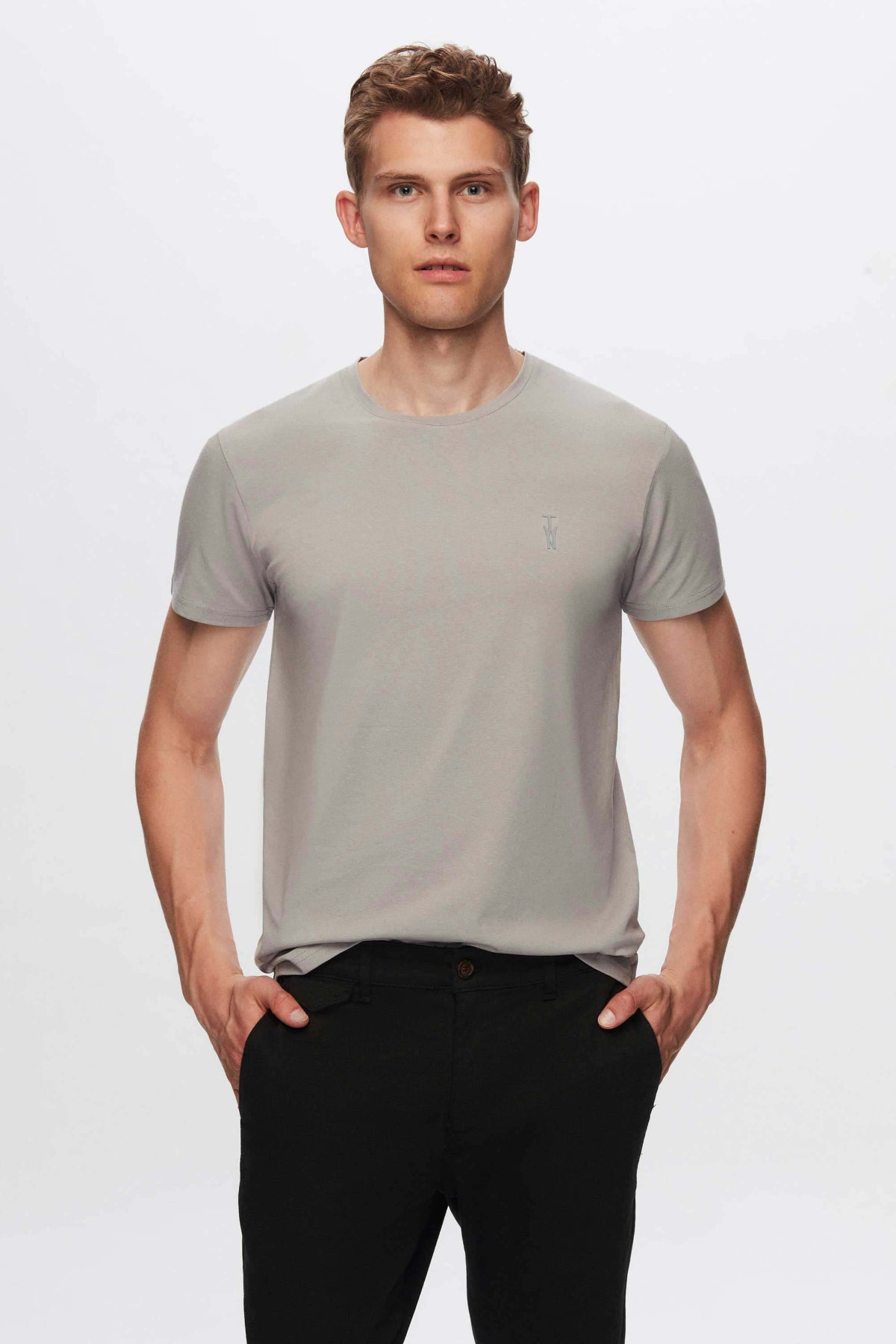 TRICOU SLIM FIT TWN  - Gri